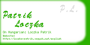 patrik loczka business card